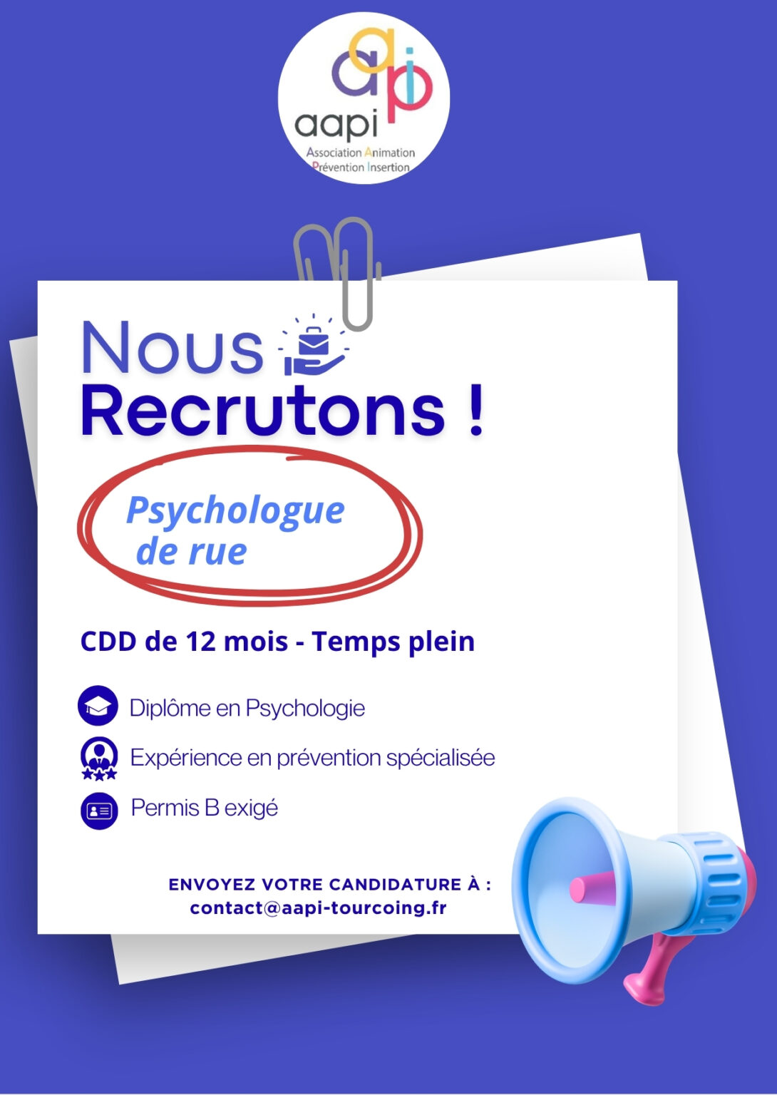 L’AAPI Recrute(1)!