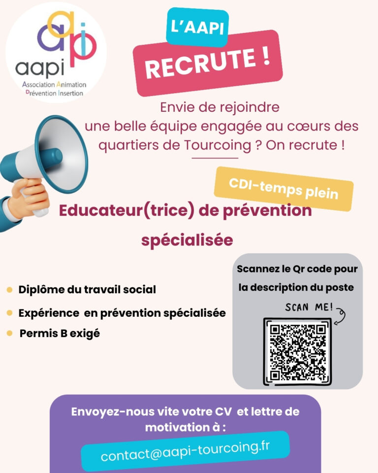 L’AAPI recrute !